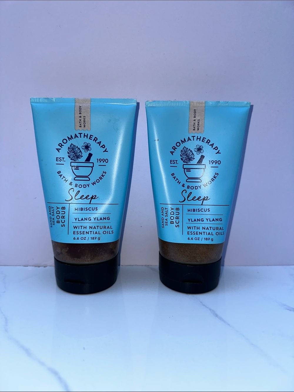 Bath & Body Works Sleep Aromatherapy Hibiscus Ylang Ylang Body Scrub - Blue
